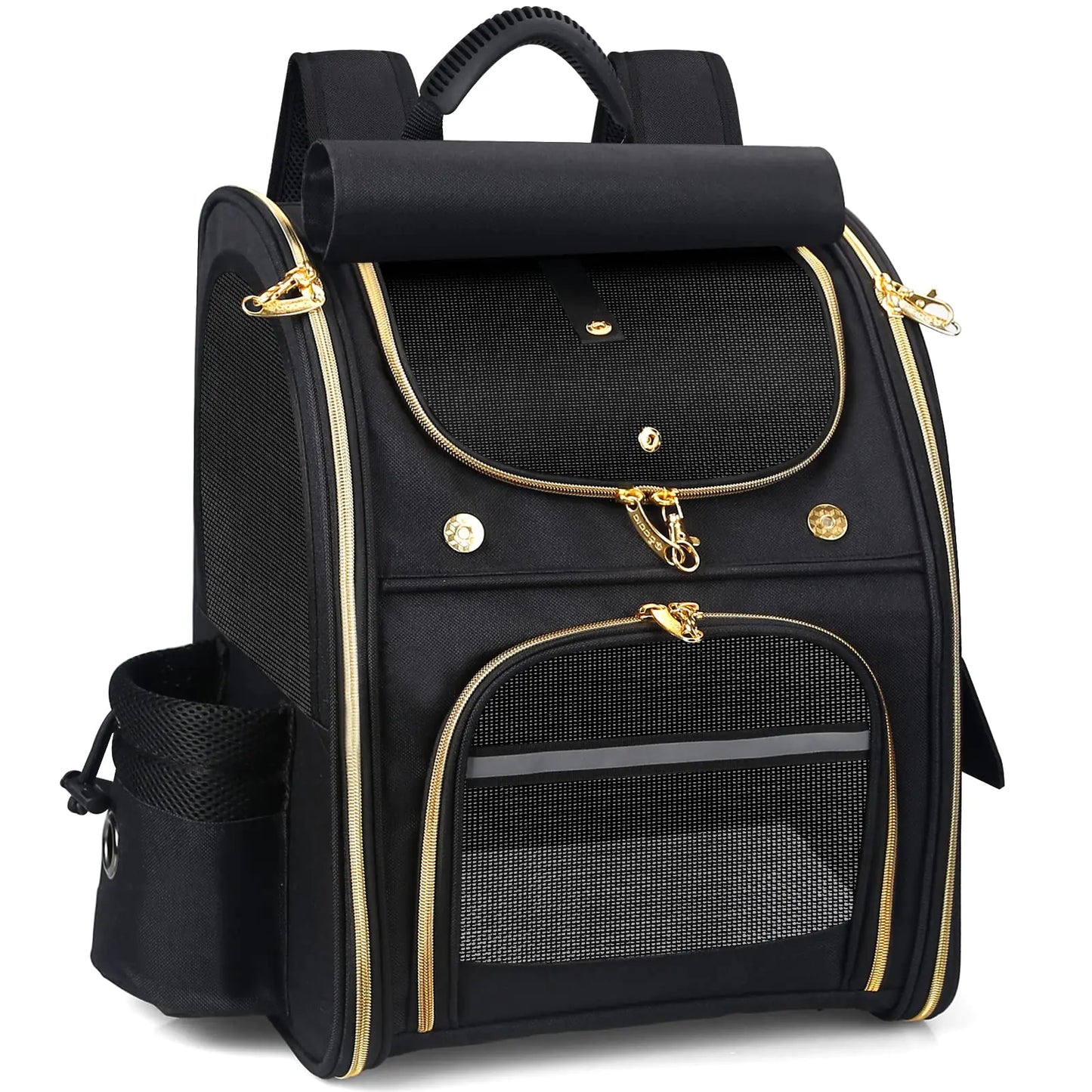 Pet Backpack Carrier TSA Airline Approved Foldable Waterproof Pet Backpack for Small pets with Bottom Support